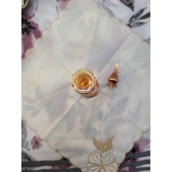 Vintage Amber Glass Perfume Bottle w/ Stopper #Boho #Egyptian #Antique - Picture 5 of 6